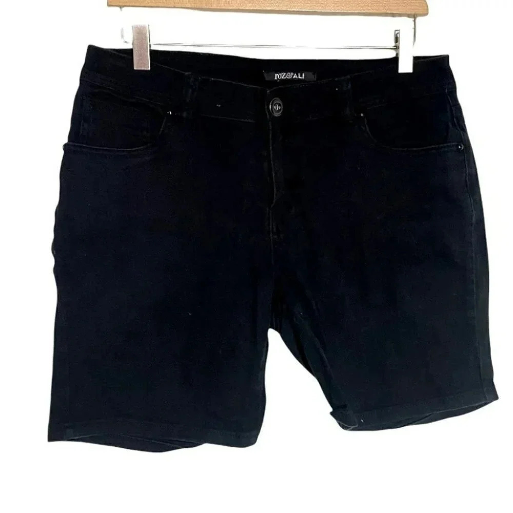 Roz + Ali 10 black short with embellished rear pockets